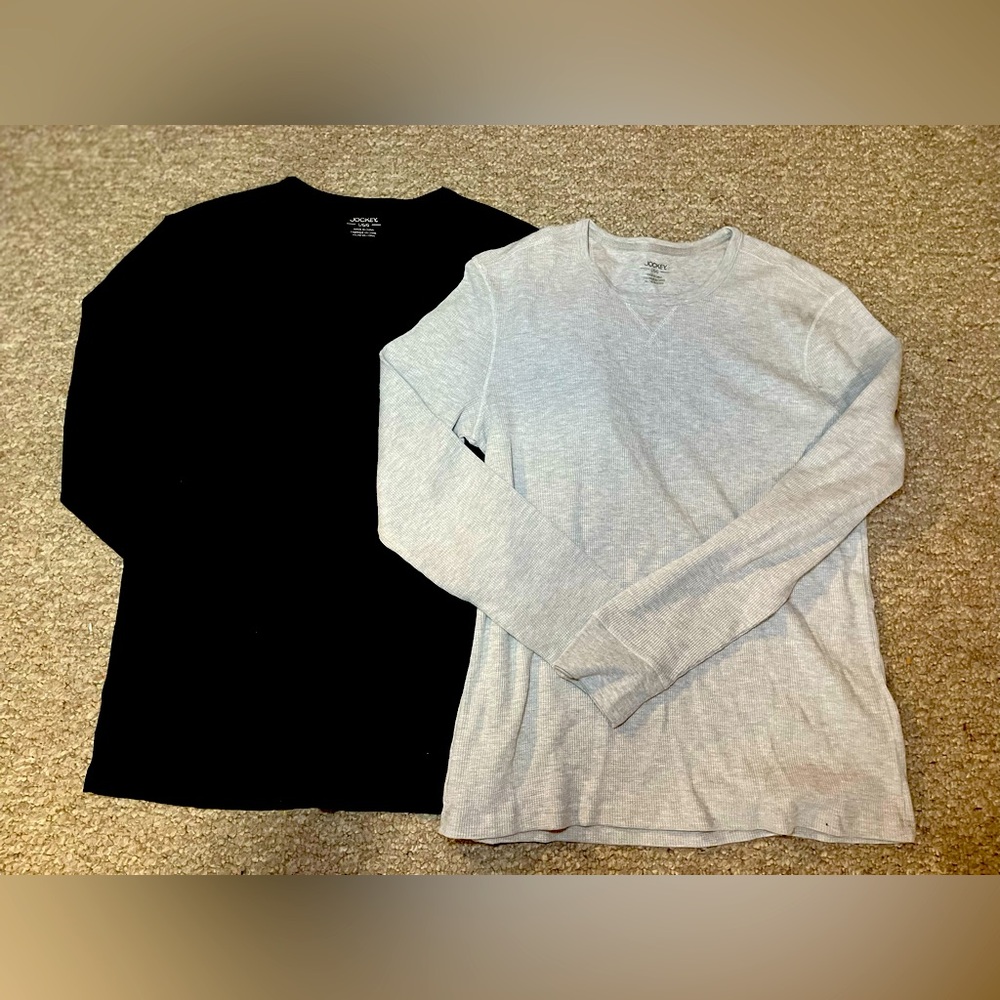 Jockey Black and Gray Long Sleeve Shirts